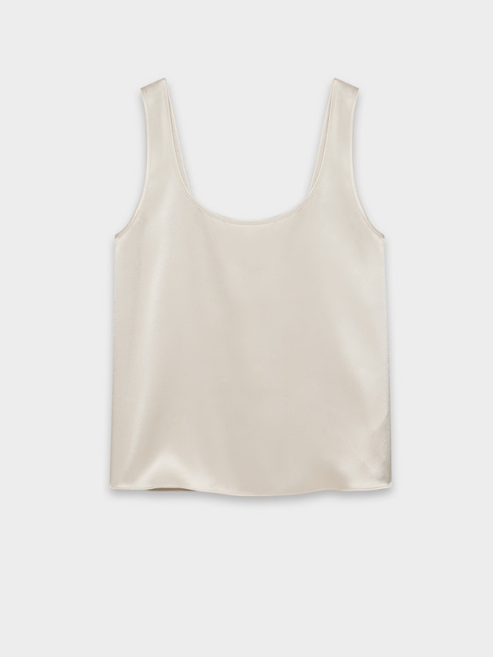 Aritzia Asset Satin Top - Metropolis Beige, Size XL NWOT